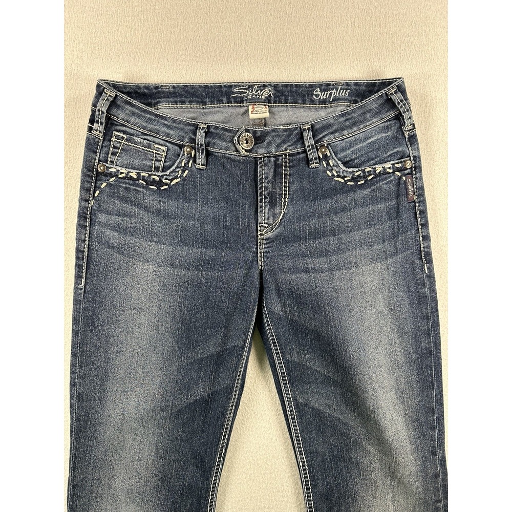 Womens Silver Jeans Suki Bootcut Lowrise Size 30x32 Medium Wash NICE! - Picture 2 of 10